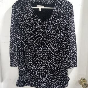Dana Bachman Cowl Neck Size Large Floral Print